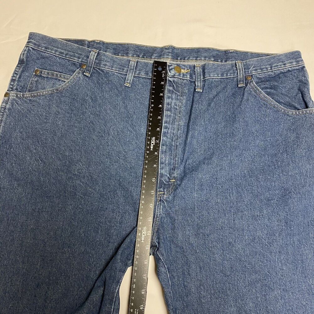 Wrangler Jeans Men 48x30 Blue Five Star Regular Fit Denim Sits at Waist Med Wash - Picture 16 of 16